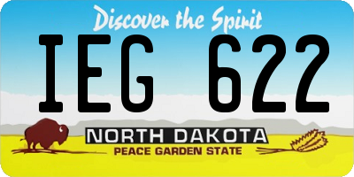 ND license plate IEG622