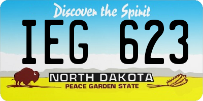 ND license plate IEG623
