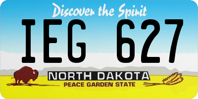 ND license plate IEG627