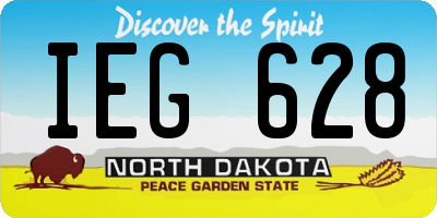 ND license plate IEG628