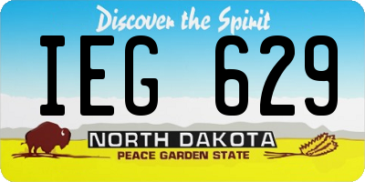 ND license plate IEG629