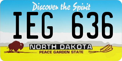 ND license plate IEG636
