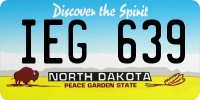 ND license plate IEG639