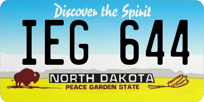 ND license plate IEG644