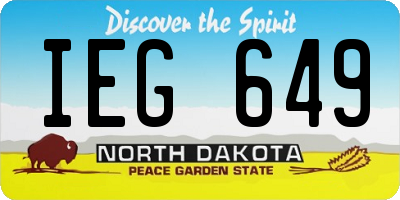 ND license plate IEG649
