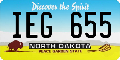 ND license plate IEG655