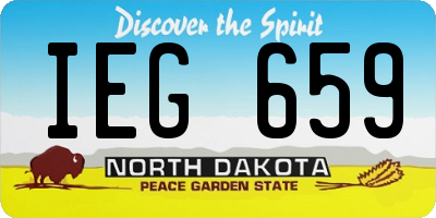 ND license plate IEG659