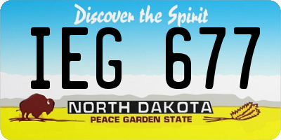 ND license plate IEG677