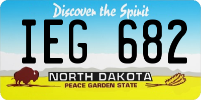 ND license plate IEG682