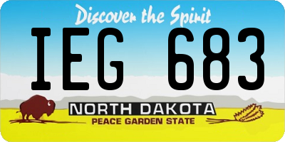 ND license plate IEG683