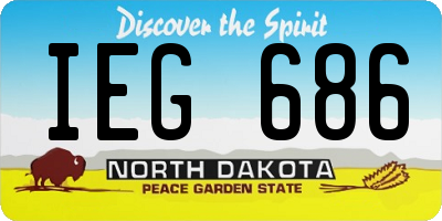 ND license plate IEG686