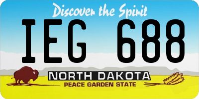 ND license plate IEG688
