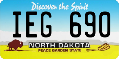 ND license plate IEG690