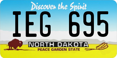ND license plate IEG695