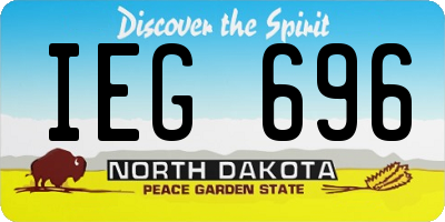 ND license plate IEG696