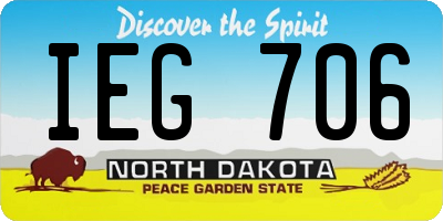 ND license plate IEG706