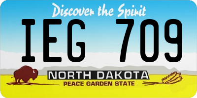 ND license plate IEG709