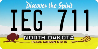 ND license plate IEG711