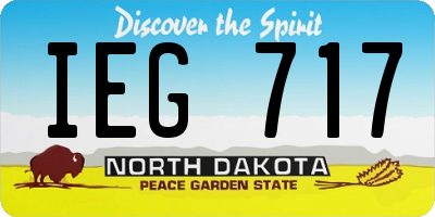 ND license plate IEG717