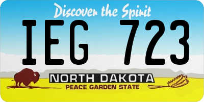 ND license plate IEG723