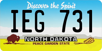 ND license plate IEG731