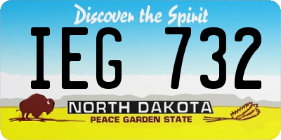 ND license plate IEG732