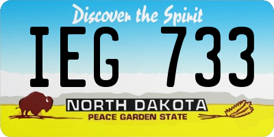 ND license plate IEG733
