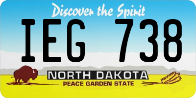 ND license plate IEG738