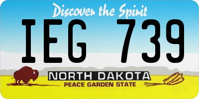 ND license plate IEG739