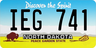 ND license plate IEG741