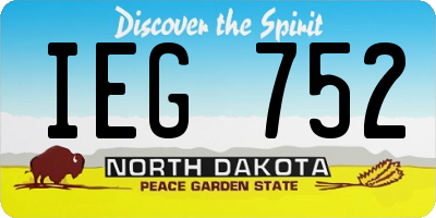 ND license plate IEG752