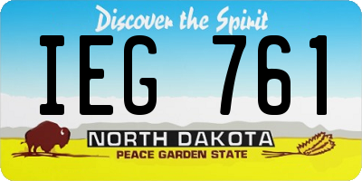 ND license plate IEG761