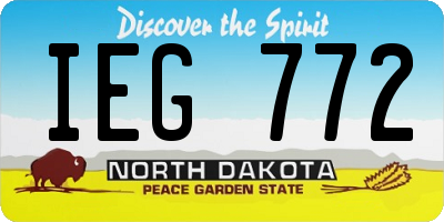 ND license plate IEG772