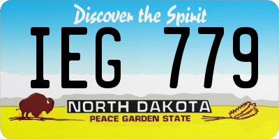 ND license plate IEG779