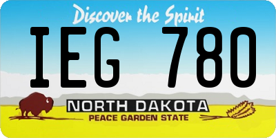 ND license plate IEG780