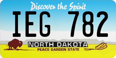 ND license plate IEG782