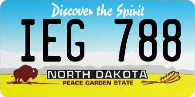 ND license plate IEG788