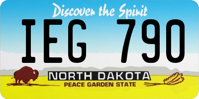 ND license plate IEG790