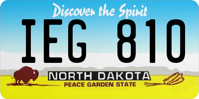 ND license plate IEG810