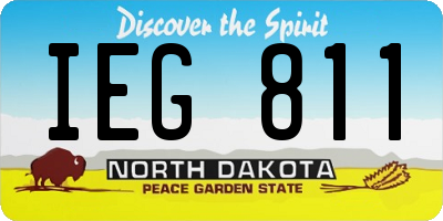 ND license plate IEG811