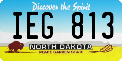 ND license plate IEG813