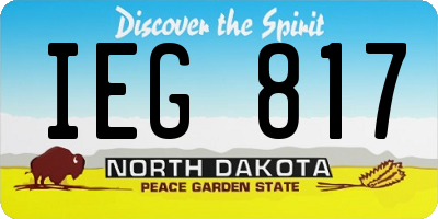 ND license plate IEG817