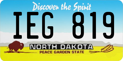 ND license plate IEG819
