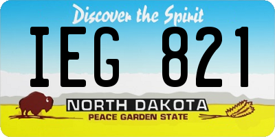 ND license plate IEG821