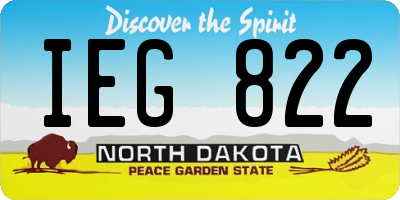 ND license plate IEG822