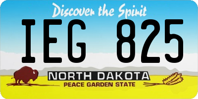 ND license plate IEG825