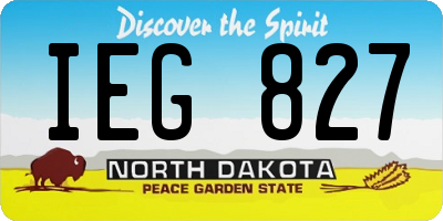 ND license plate IEG827