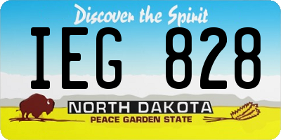 ND license plate IEG828