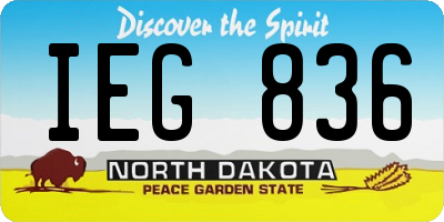 ND license plate IEG836