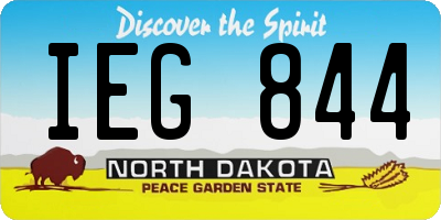 ND license plate IEG844
